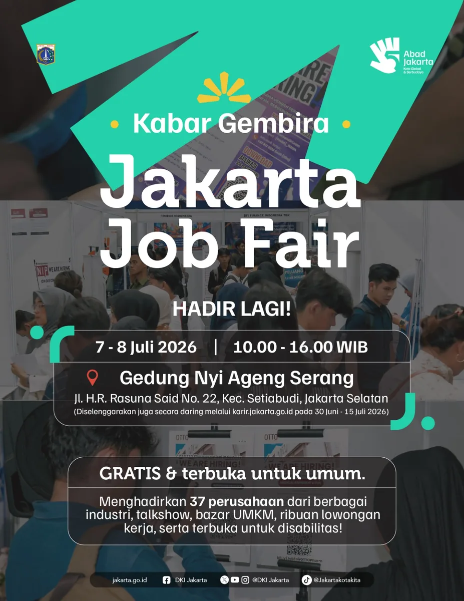Job Fair Provinsi Aceh 2026 (Suku Dinas TKTE Wilayah Provinsi Aceh Barat) : 7-8 Juli 2026