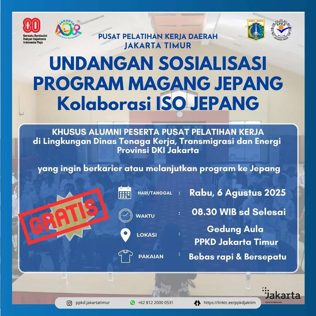 UNDANGAN SOSIALISASI PROGRAM MAGANG JEPANG – PPKD PROVINSI ACEH